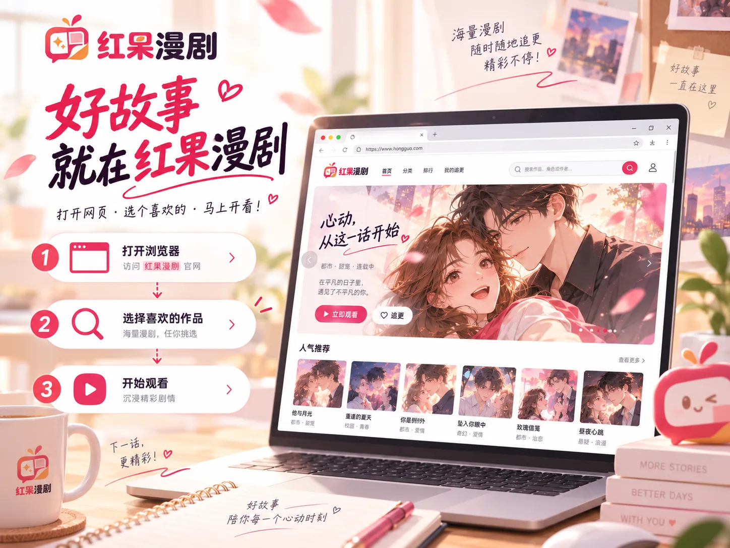 电脑端网页显示与阅读设置示意